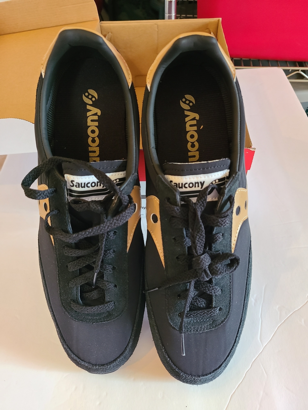 Saucony Black and Gold Classic Sneakers